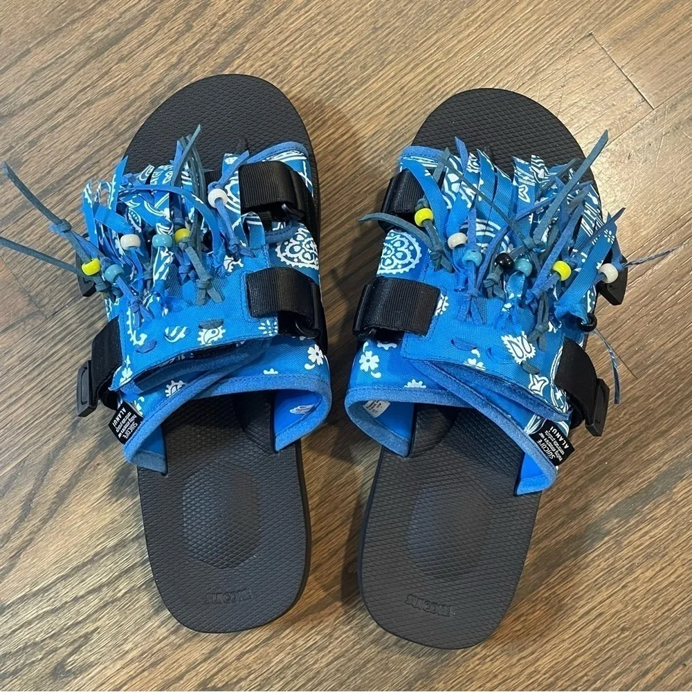 Alanui X Suicoke Moto Cab fringe-detail open-toe sandals Men’s 11